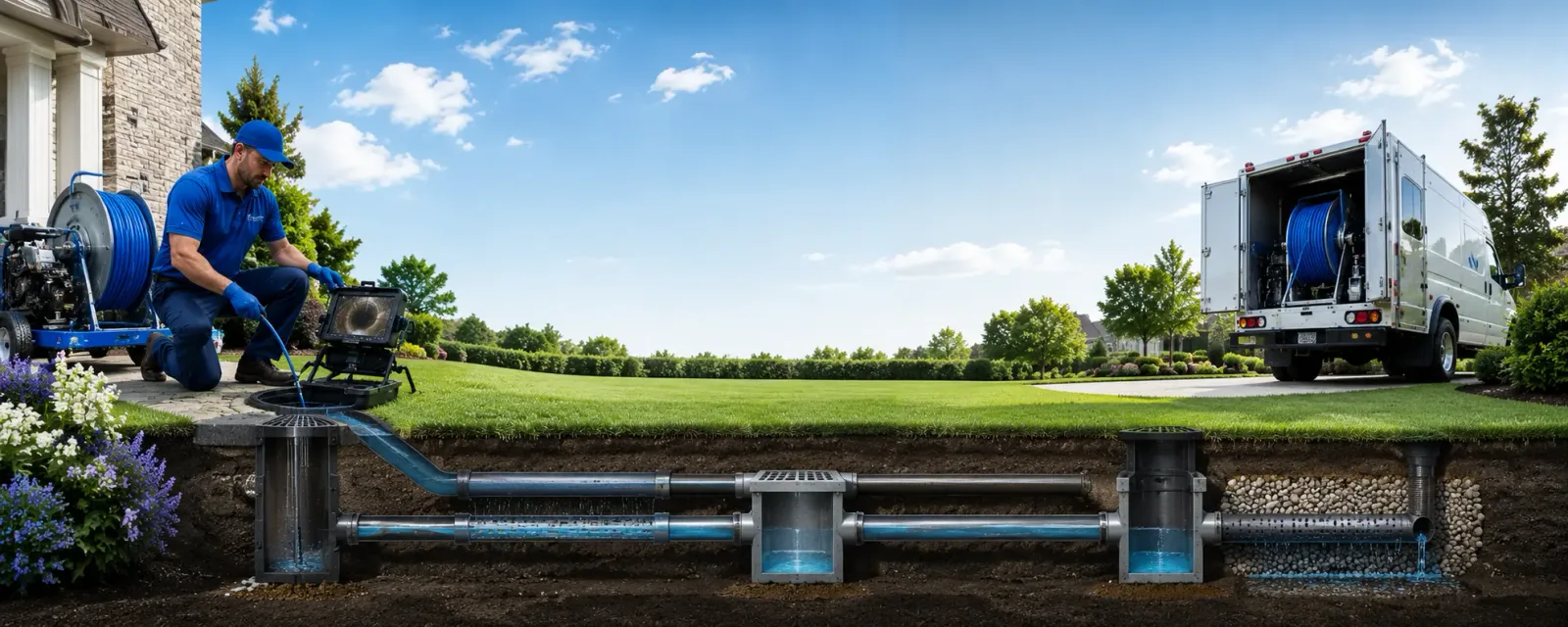 Outdoor drain cleaning information for Badger, AK